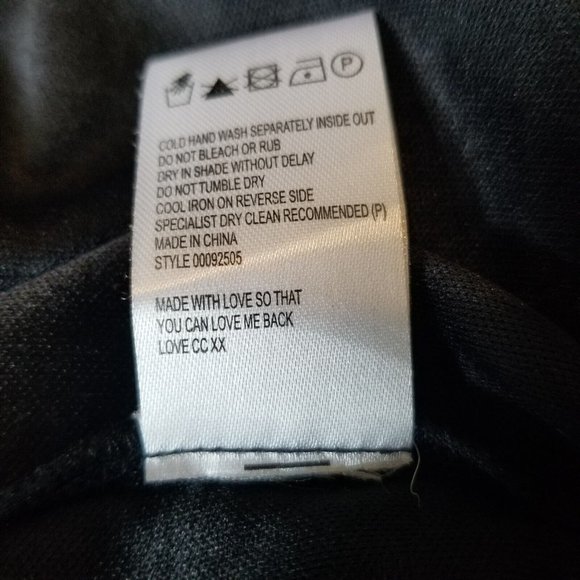 Womens Formal Long Dress Black Sleeveless Lace Beaded Chiffon Altered Sz XL - Picture 10 of 12